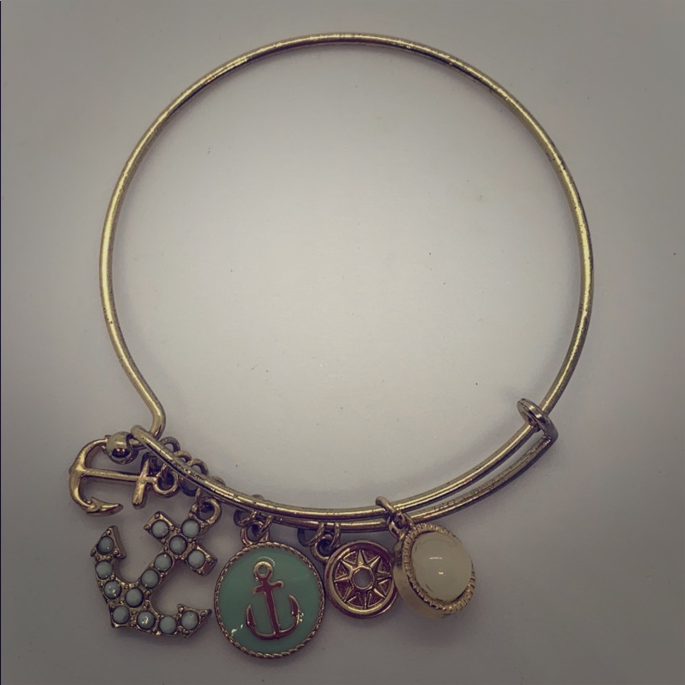 Nautical bangle with charms